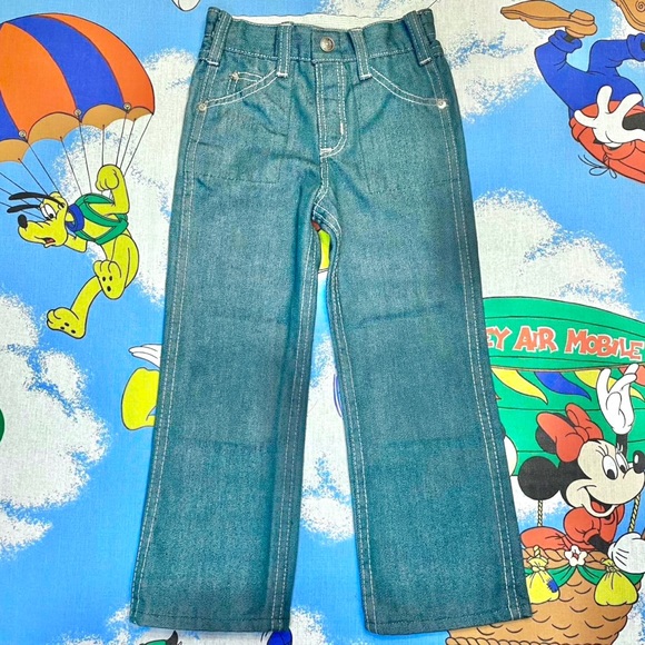Vintage 70s green Toughskins kids jeans 🌀 - Picture 5 of 9